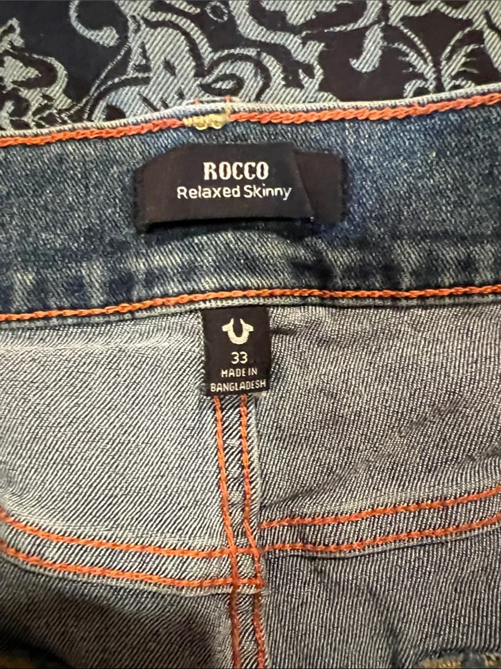 True Religion Light Blue Straight-Leg Denim Jeans